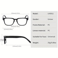 Camouflage Square Frame Reading Glasses Casual Eyeglasses