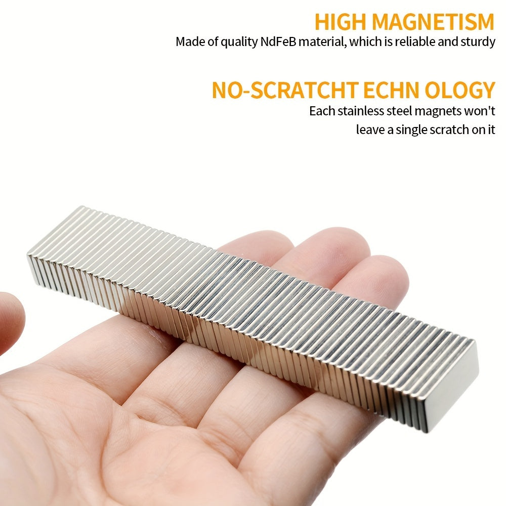 20pcs 20x10x2mm Rare Earth Magnets Strong Tiny Rectangle Small Magnetic Sheets
