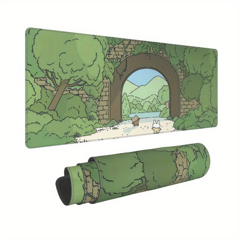 Japanese Style Gaming Mouse Pad 80x29 Non-Slip Rubber Base