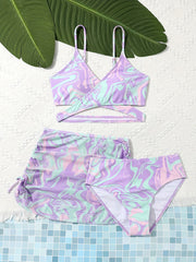 Girls Swirls Pattern Bikini Set