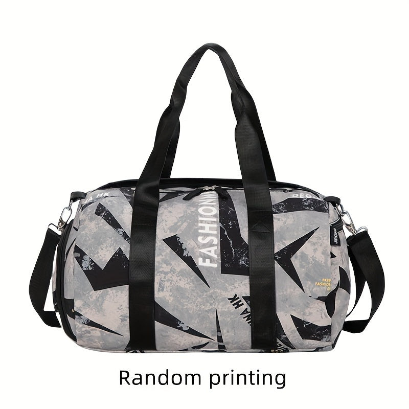 Large Capacity Duffel Bag With Shoe Pocket Waterproof Fitness Handbag