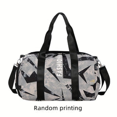 Large Capacity Duffel Bag With Shoe Pocket Waterproof Fitness Handbag