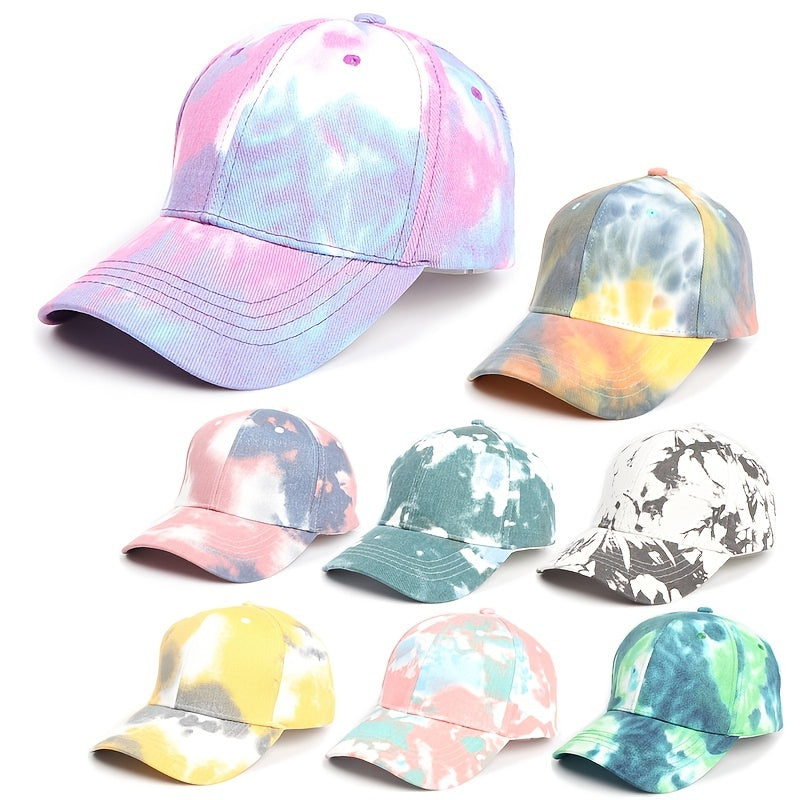 Candy Gradient Baseball Cap Tie Dye Women Street Wear Hip Hop Man Unisex Sports