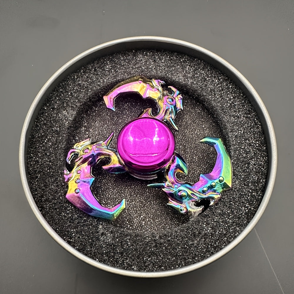 Colorful Zinc Alloy Fidget Spinner - Durable Hand Toy for Boredom