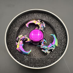 Colorful Zinc Alloy Fidget Spinner - Durable Hand Toy for Boredom