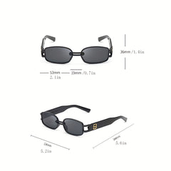 Square Metal Frame Sunglasses UV400