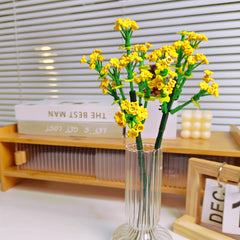 Yellow Oriole Grass Building Block Flowers DIY Assembly Toy