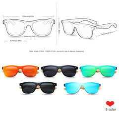 Men's Wooden Sunglasses UV Protection for Cycling