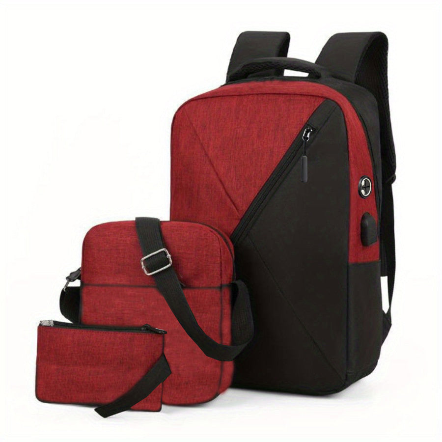 Men's Outdoor Sports Travel Backpack Set