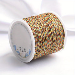 Colorful Beaded Rope Bracelet Line Beading Cord 0.8mm 50 Yards