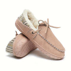 Women's Winter Faux Fur Lined Moccasin Flats