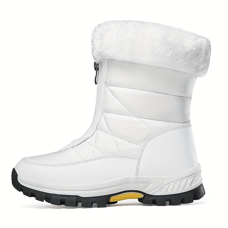 Women's Snow Boots Non Slip Warm Zipper Platform High Tube Boots