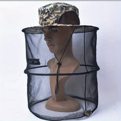 Unisex SunShade Large Brim Hat with Mosquito Protection