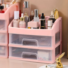 Makeup Organizer Vanity with 2 Drawers Skincare Lipsticks Jewelry Nail Care
