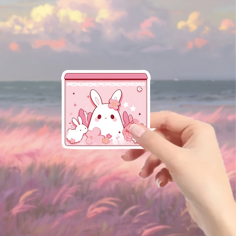 55 Girly Pink PVC Stickers Cartoon Designs Self Adhesive Vinyl Decals