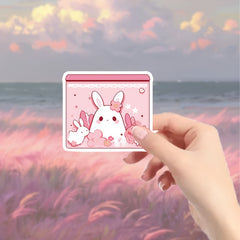 55 Girly Pink PVC Stickers Cartoon Designs Self Adhesive Vinyl Decals