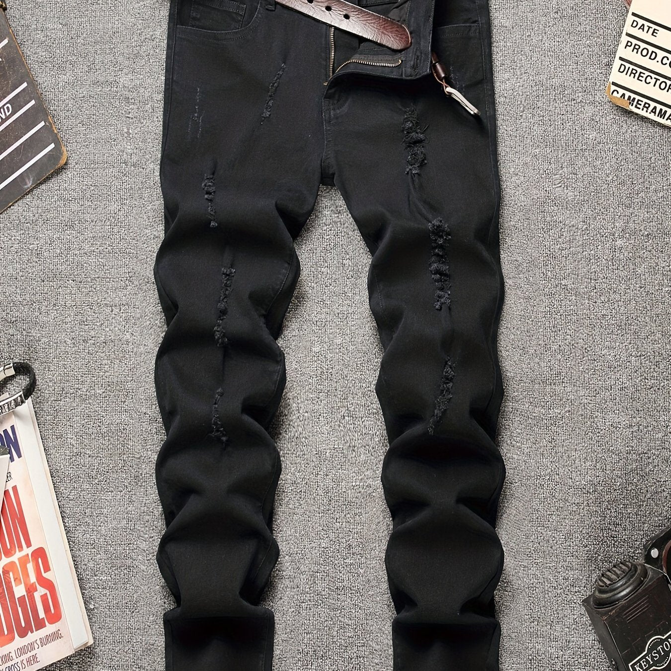Men's Slim Fit Stretch Denim Jeans with Pockets