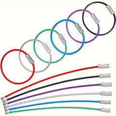 Large Stainless Steel Key Ring Loop Holder for Luggage Tag - Pack of 20