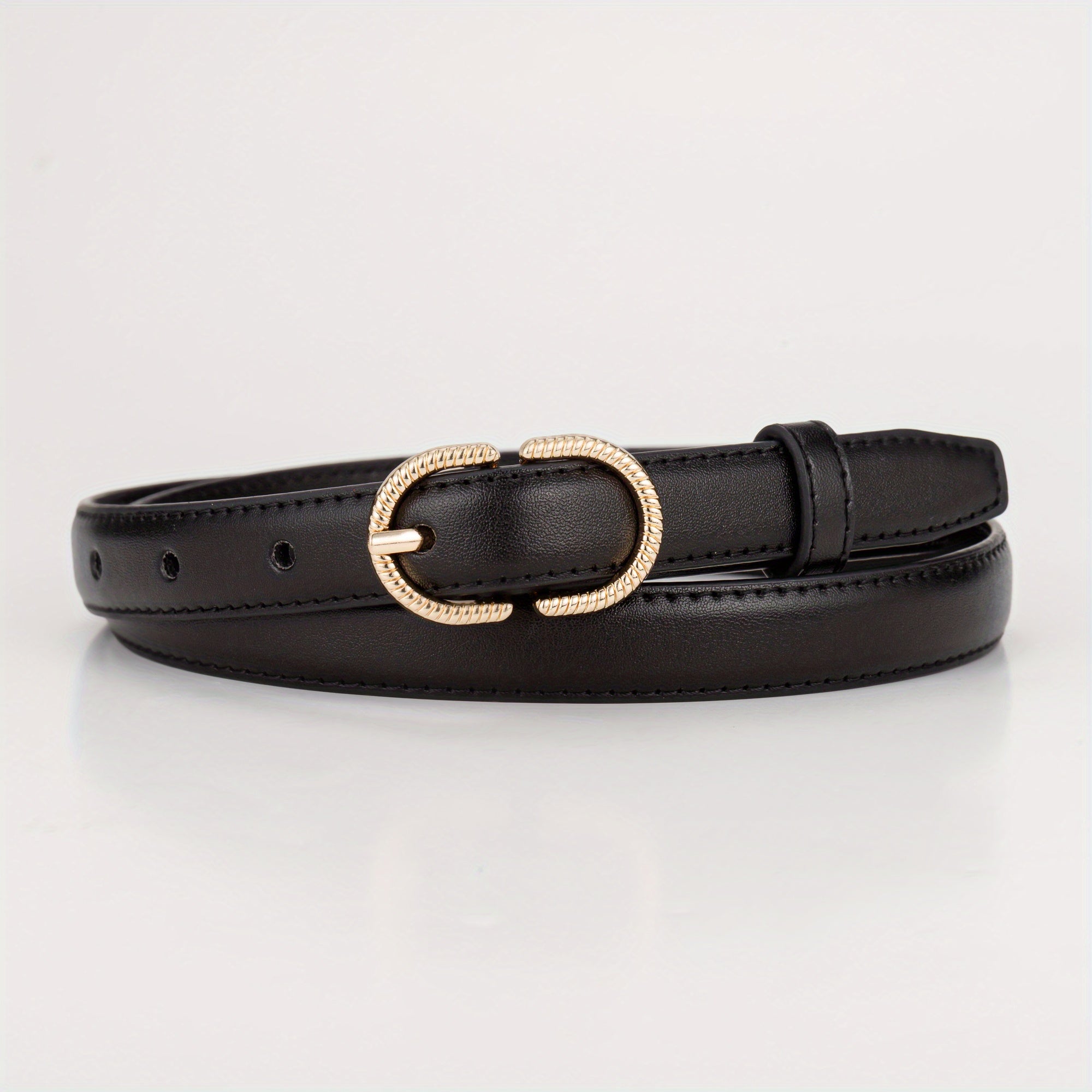 Girls Boys Oval Buckle Belt Fashion Accessory for Jeans Pants