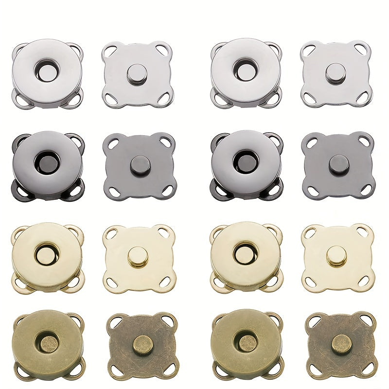 10pcs Magnetic Snap Fasteners Clasps for Handbag Purse Wallet Craft Bags DIY