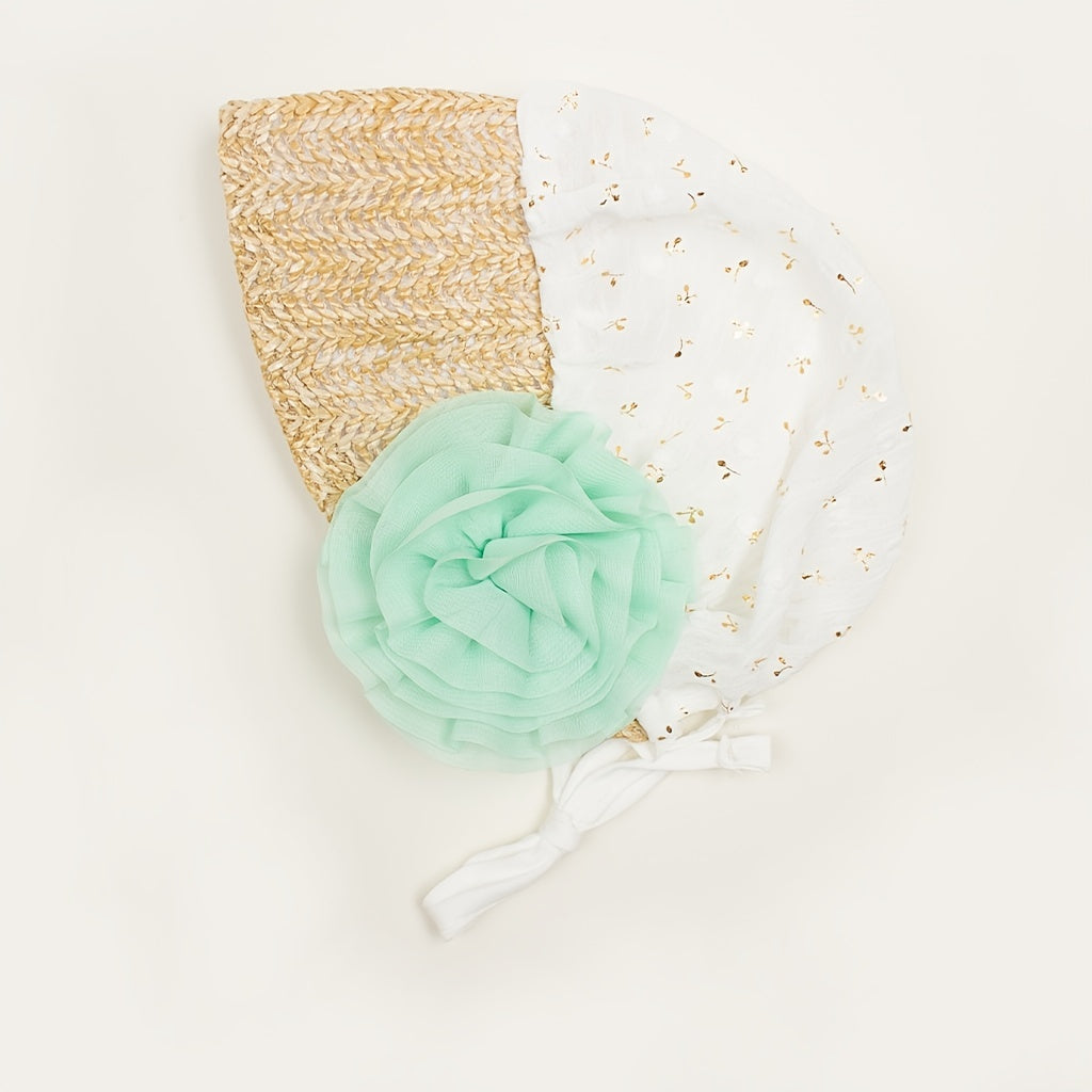 Chiffon Roll Flower Baby Hat For 0-3 Years