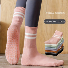 Breathable Cotton Fitness Mid-calf Socks for Dancing Pilates