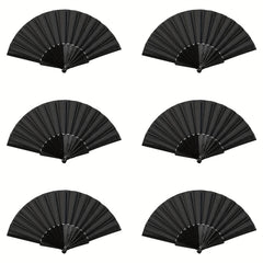 6pcs Portable Bamboo Folding Wedding Fans