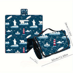 Portable Cartoon Picnic Mat for Outdoor Beach Lawn