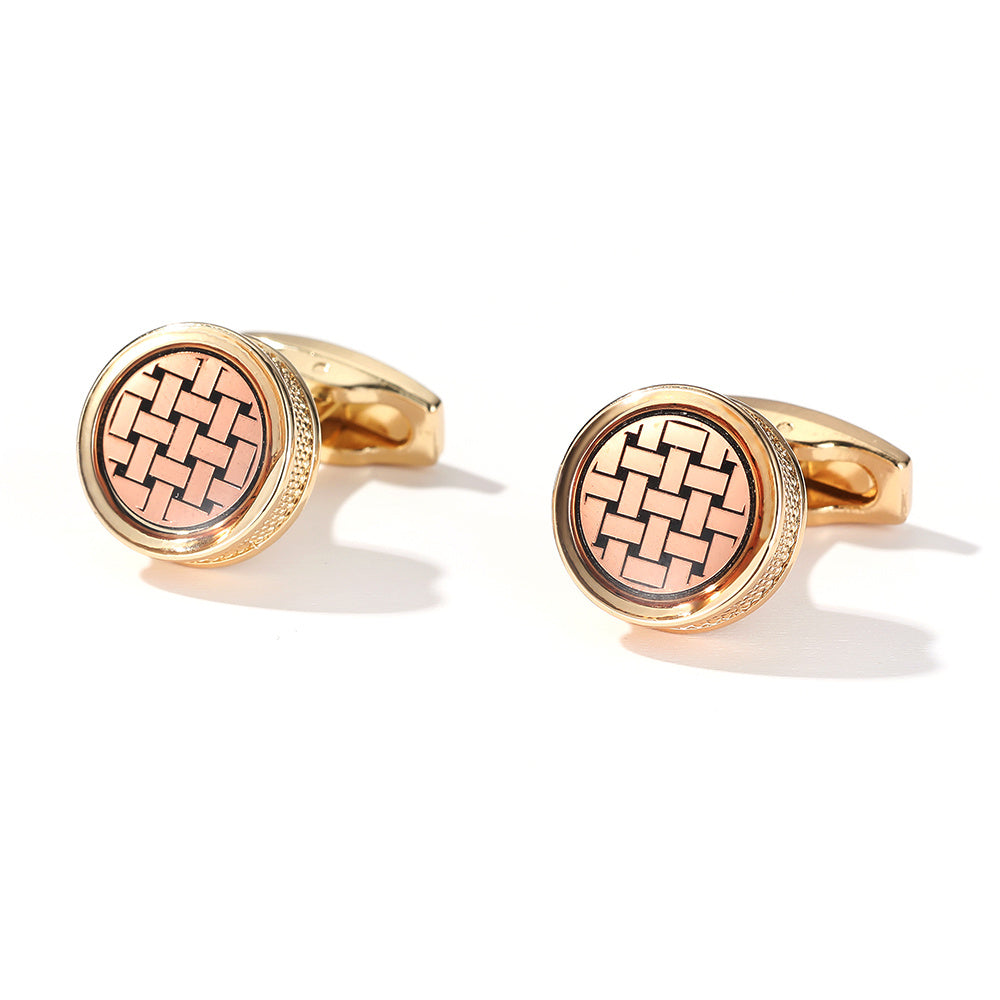 Men's Striped Shirt Cufflinks Set