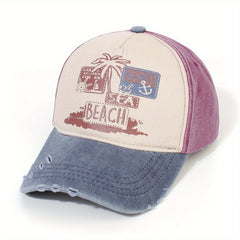 Summer Sun Beach Baseball Cap Women Casual Washed Distressed Sports Hat