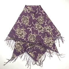 Winter Thick Printed Turban Scarf Bandana Fringed Scarf