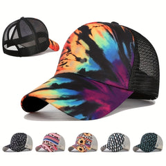 Women's Ponytail Baseball Cap Adjustable Hip Hop Sun Hat
