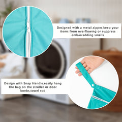 2pcs Large Travel Laundry Bag Wet Dry Washable Dirty Clothes Drawstring Bag