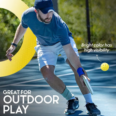 12pcs Outdoor Pickleball with 40 Holes - Durable and Resilient Pickleball
