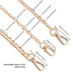 80 Metal Aluminum Bag Chain for Handbag DIY Ornaments