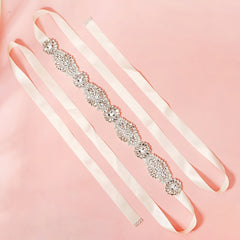 Sunflower Bridal Belt Wedding Dress Waist Chain Sash Faux Pearl Beaded Belt