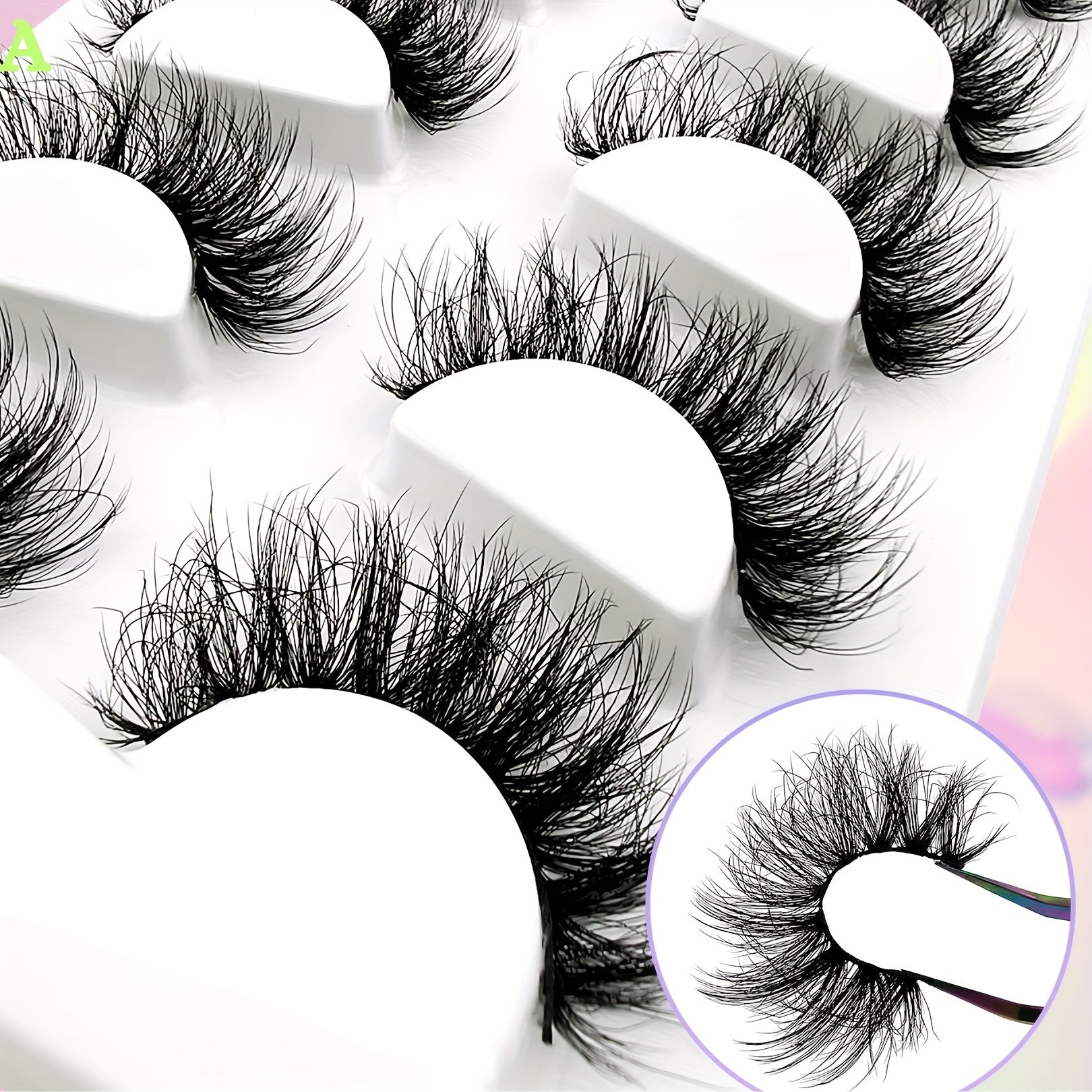 5 Pairs Thick Faux Mink False Eyelashes
