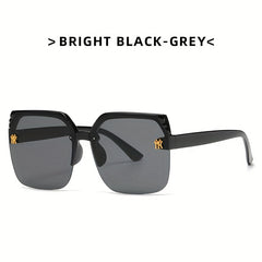 Oversized Square Frame Sunglasses UV Blocking