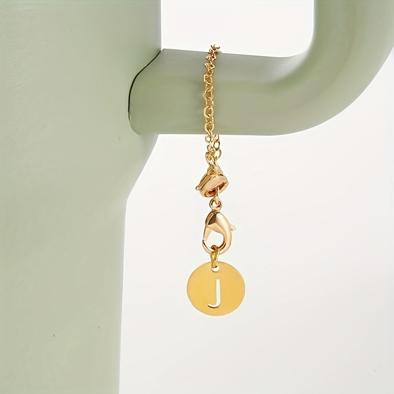 2pcs Metal ID Initial Letter Charms for Cup Identification