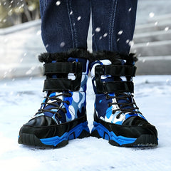 Boy's High Top Snow Boots Warm Fleece Cozy Ankle Boots