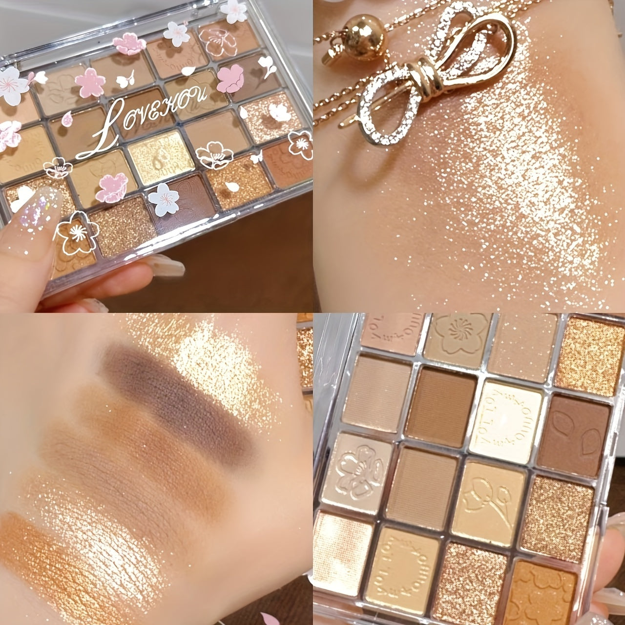 20 Shade Pearly Matte Eyeshadow Palette, Brown Milk Tea Tone