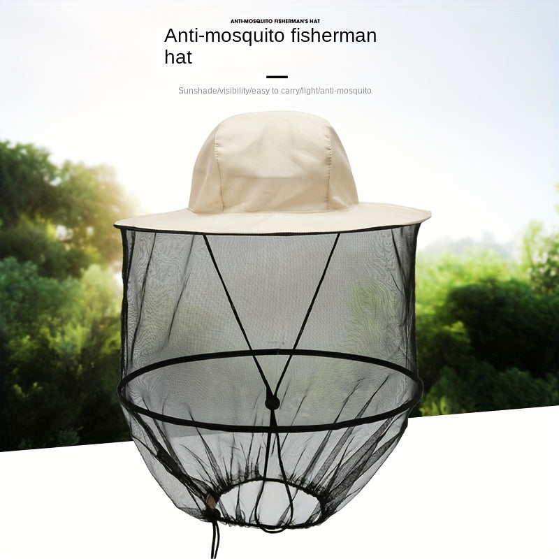 Outdoor Portable Sun Shading Fishing Hat - Mosquito Protection