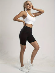 High Waist Yoga Shorts Butt Lifting Seamless Activewear