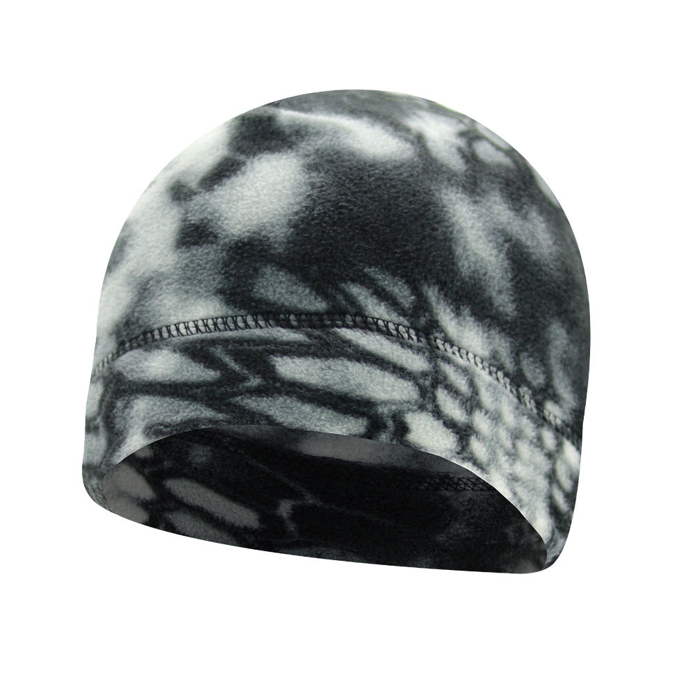Outdoor Camouflage Knitted Fleece Hat for Riding