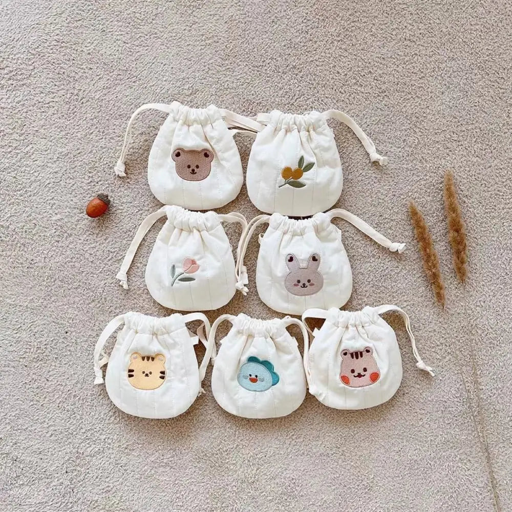 Lovely Bear Dinosaur Baby Shoulder Bag Children Drawstring Coin Purse Handbag