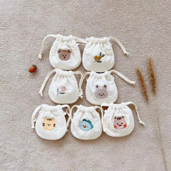 Lovely Bear Dinosaur Baby Shoulder Bag Children Drawstring Coin Purse Handbag