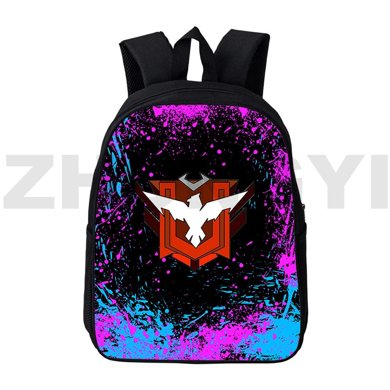 12/16 Inch Game Fire Garena 3D Backpack Daily Travel Shoulder Handbag