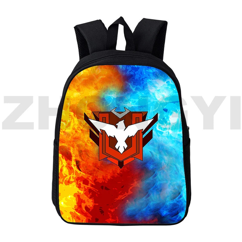 12/16 Inch Game Fire Garena 3D Backpack Daily Travel Shoulder Handbag