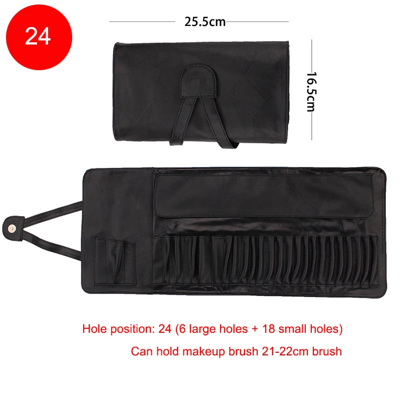 Make-Up Brushes Bag Travel Organizer Makeup Tools Protector Rolling Pouch