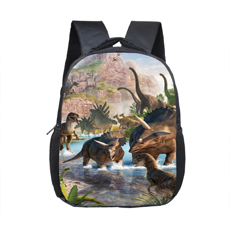 12 Inch Dinosaur Backpacks for Kids, School Bags, Boys Backpack
